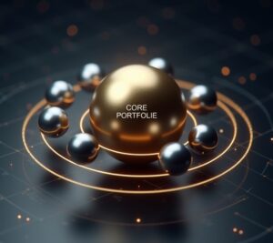 Solar system with core sun and satellite planets