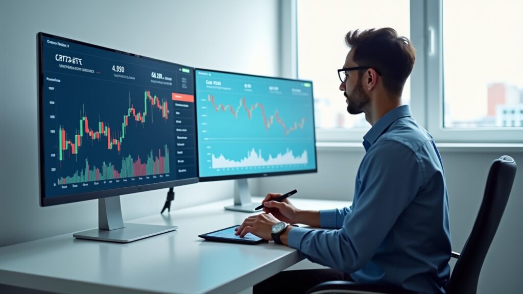 Person comparing crypto ETF vs direct purchase