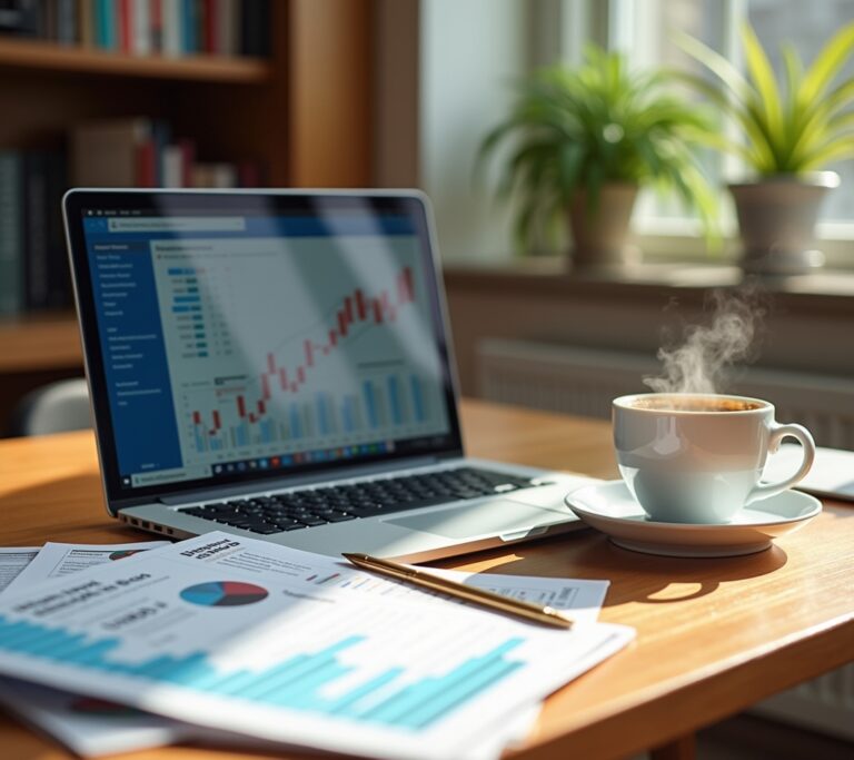 Stack of newsletters with investment headlines