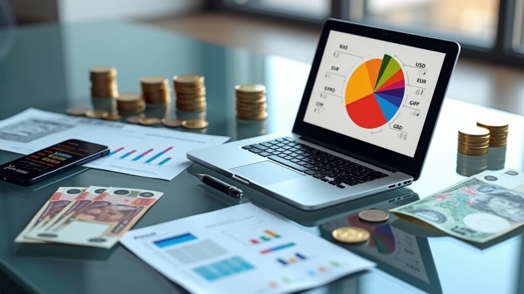 Portfolio with different currency allocations