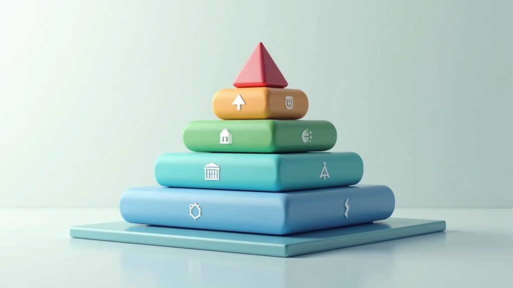 Pyramid showing risk levels of safe investments
